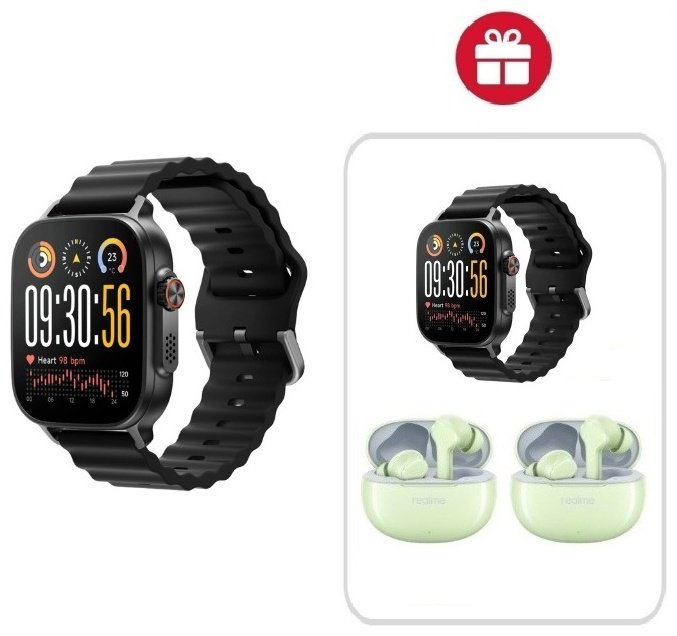 Смарт-часы Realme WATCH 5 50 мм черный + подарок