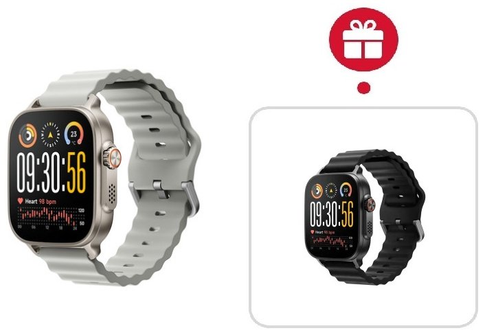 Смарт-часы Realme WATCH 5 50 мм серебристый-серый + подарок