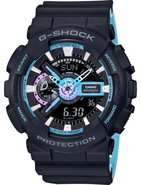 Часы Casio GA-110PC-1A черные  купить,NaN