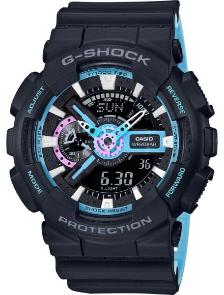 Часы Casio GA-110PC-1A черные  купить,NaN