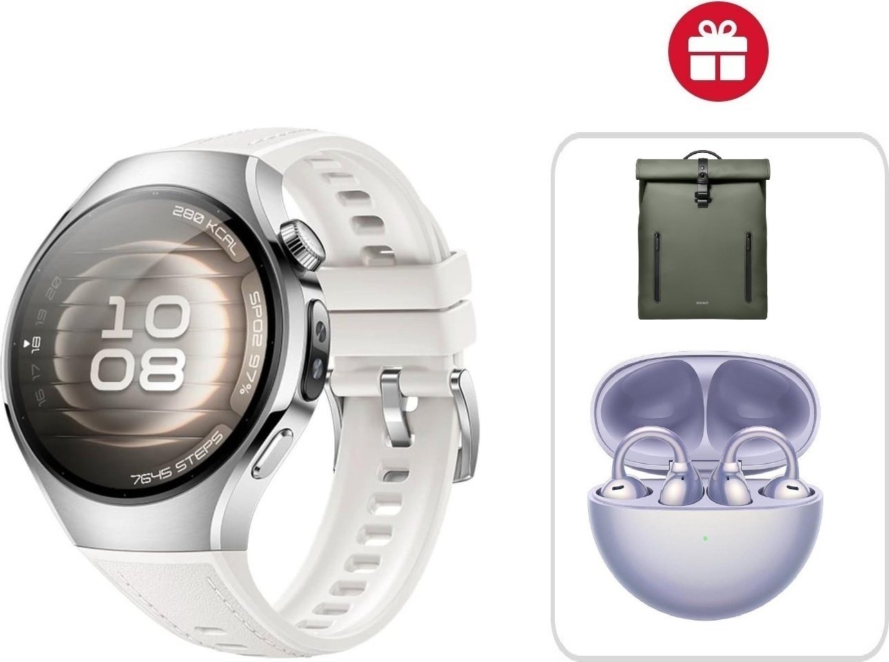 Смарт-часы Huawei Watch 5 42 мм серебристый-белый + подарок купить,NaN
