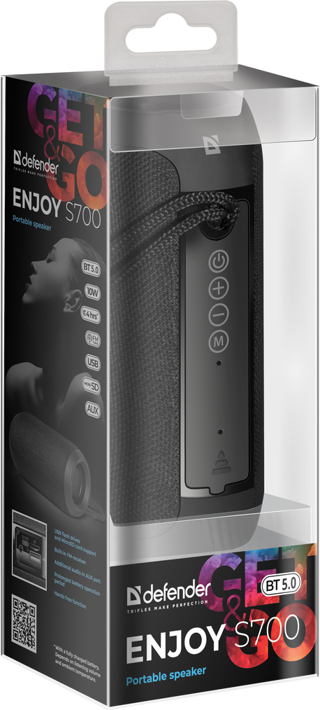 Портативная колонка Defender Enjoy S700 черная