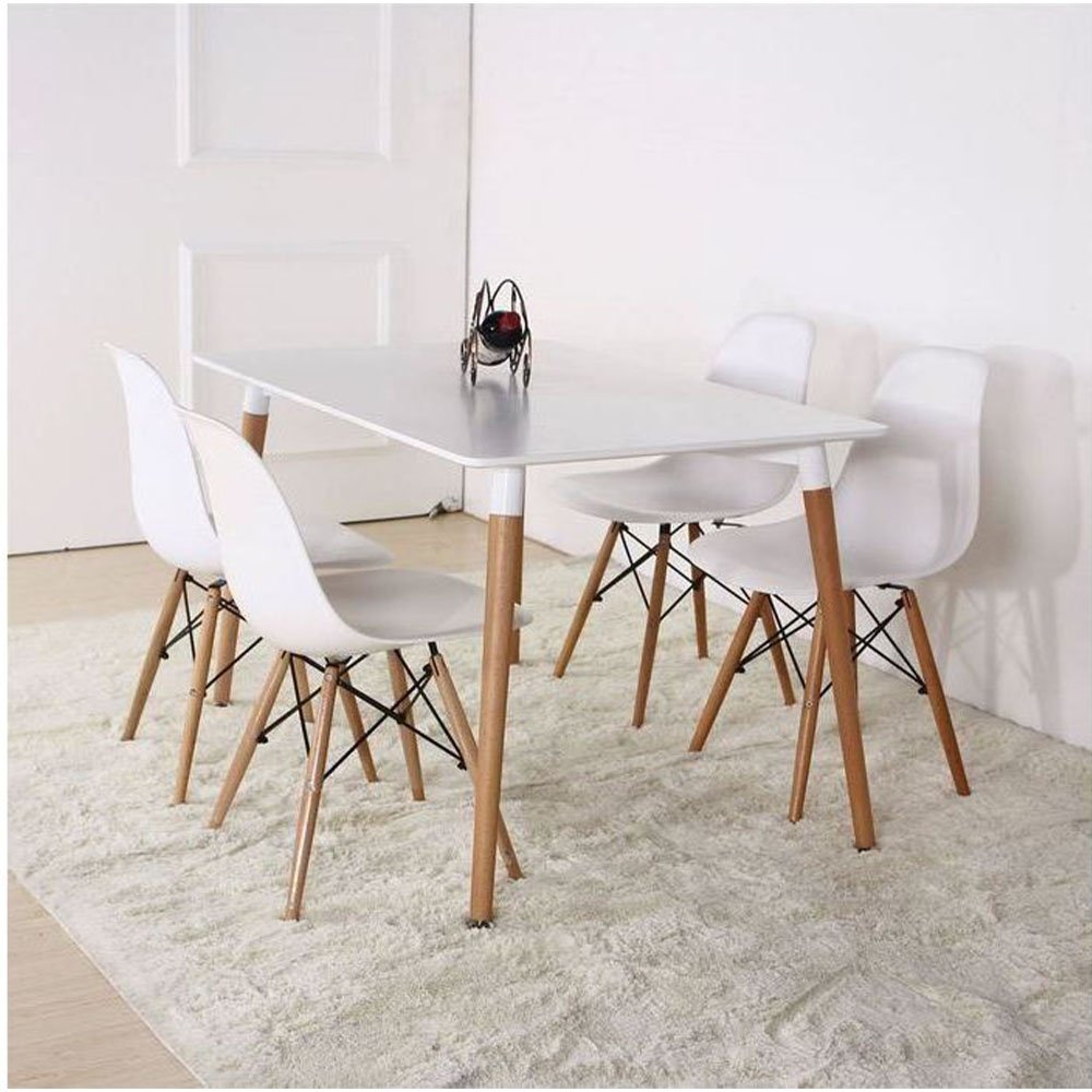Обеденный стол Eames, 120х80x75 см, МДФ, белый купить,NaN