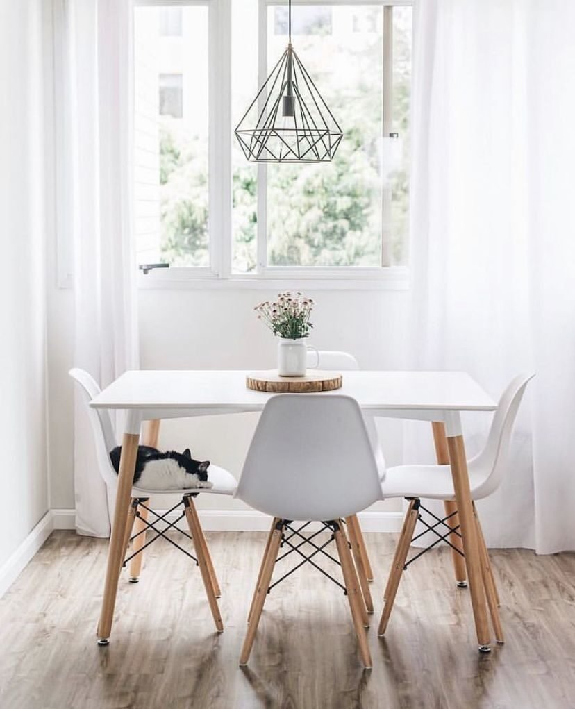 Обеденный стол Eames, 120х80x75 см, МДФ, белый купить,NaN