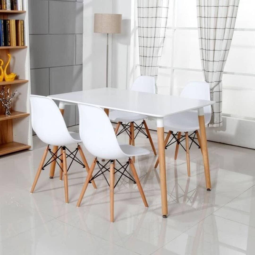 Обеденный стол Eames, 120х80x75 см, МДФ, белый купить,NaN
