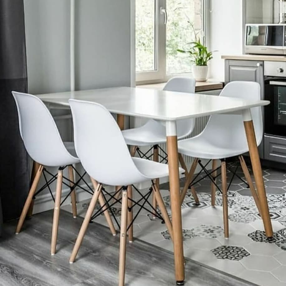 Обеденный стол Eames, 120х80x75 см, МДФ, белый купить,NaN