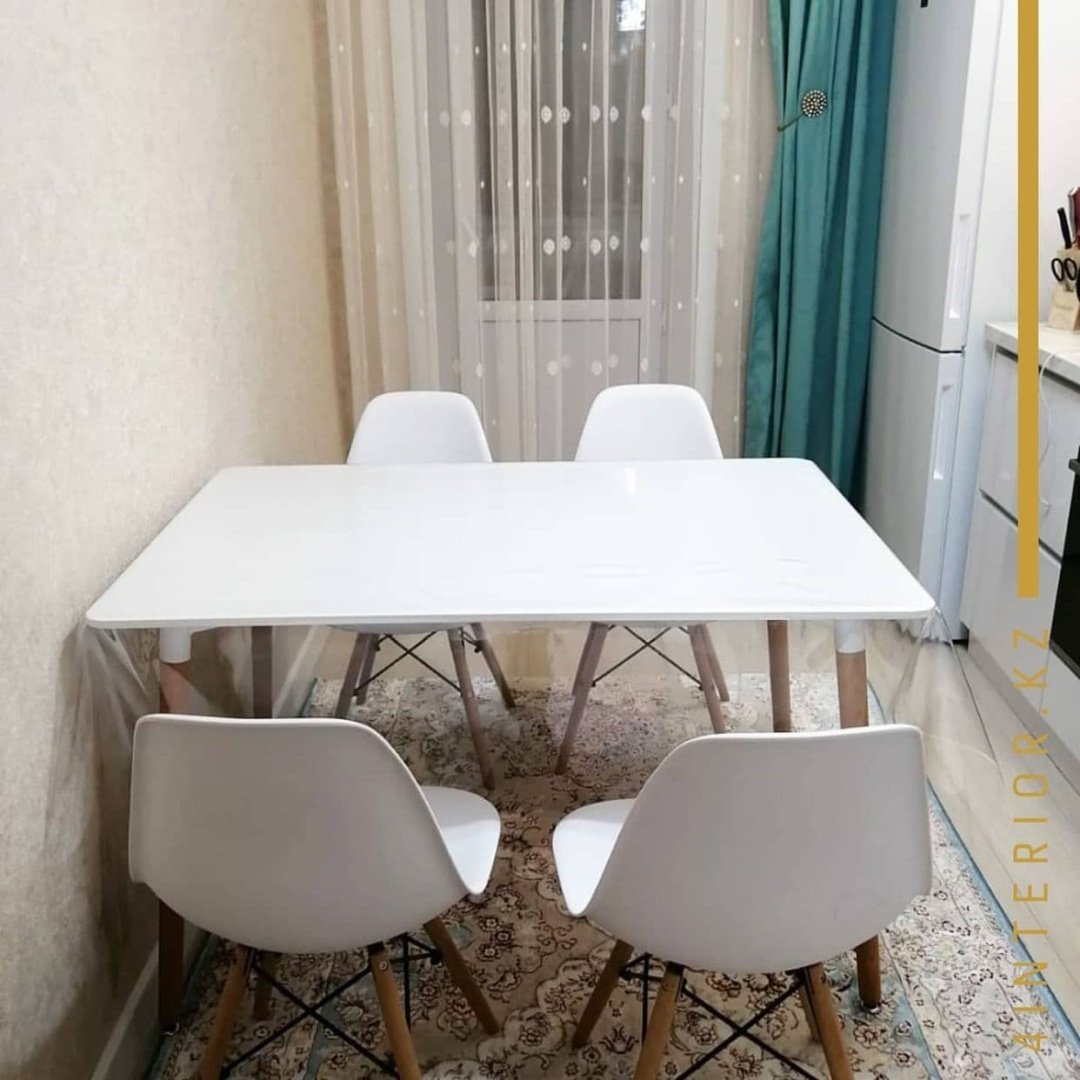 Обеденный стол Eames, 120х80x75 см, МДФ, белый купить,NaN
