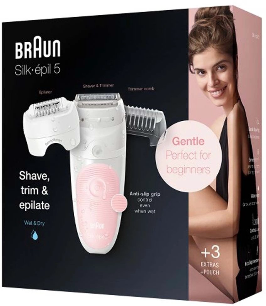 Эпилятор Braun SE5-620 бело-розовый купить,NaN