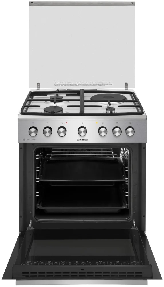 Комбинированная плита Hansa FCMX68143 серебристая - ForteMarket Комбинированная плита Hansa FCMX68143 серебристая купить,0