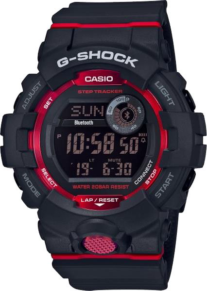 Часы Casio GBD-800-1E красно-черные  купить,NaN