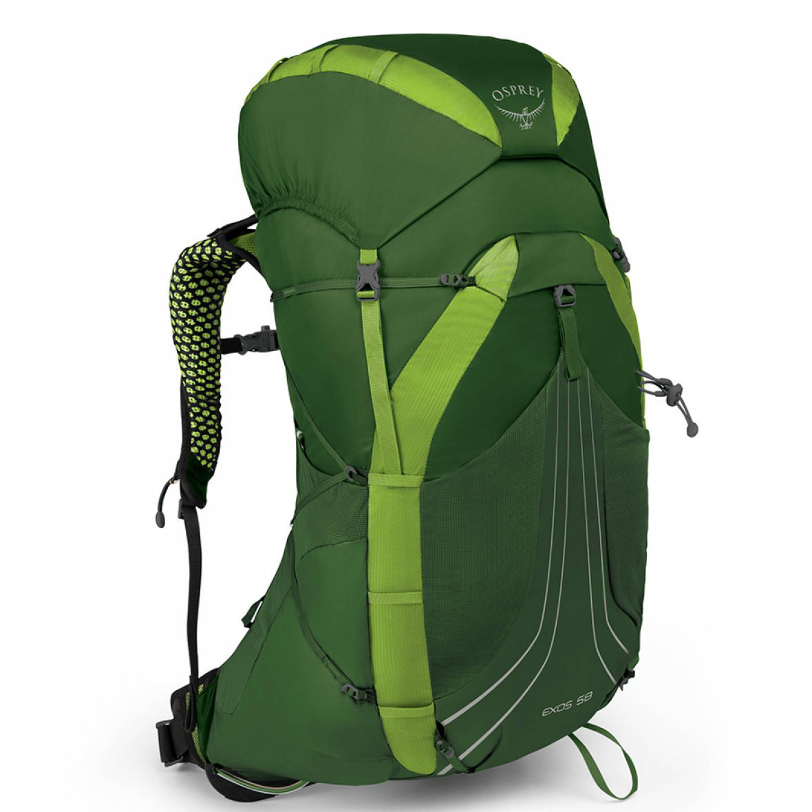 Рюкзак Osprey Exos 58 зелёный купить,NaN