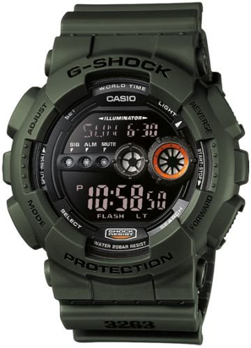 Часы Casio GD-100MS-3E хаки купить,NaN