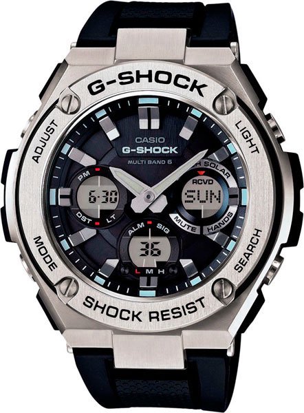 Часы Casio GST-W110-1A черные  купить,NaN