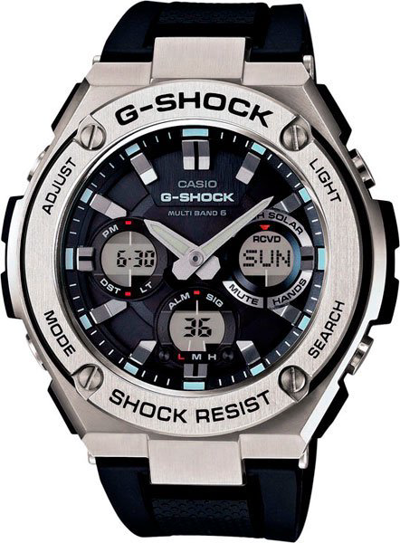 Часы Casio GST-W110-1A черные  купить,NaN