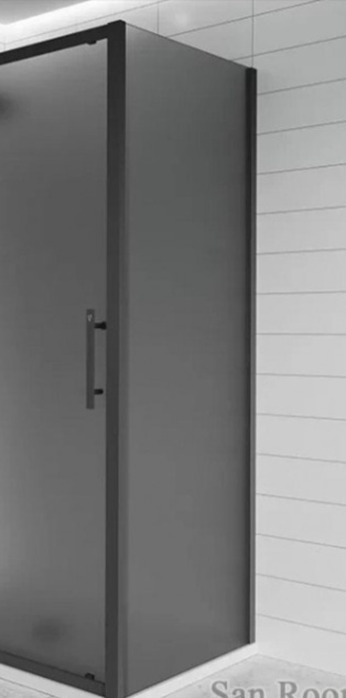 Душевой угол VeconiEvo 100 GR E1-GR-100-12-C9 +E-SP-GR-80-12-C9 стекло 100х80х195см