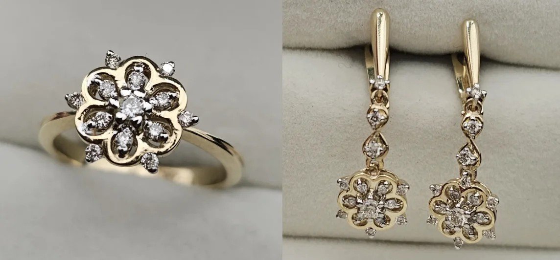 Комплект Deimantas 109898090 17р 0,31ct 0,41ct. купить,NaN