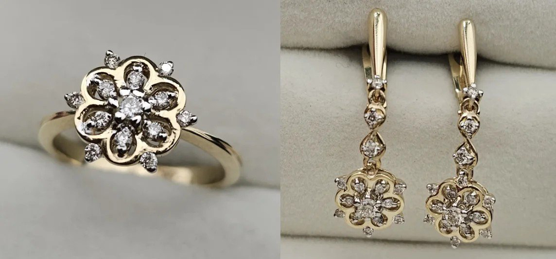 Комплект Deimantas 109898090 17р 0,31ct 0,41ct. купить,NaN