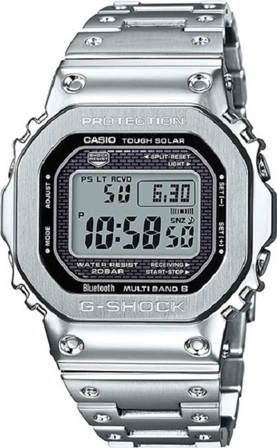Часы Casio GMW-B5000D-1E серебристые  купить,NaN