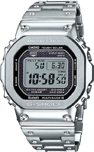 Часы Casio GMW-B5000D-1E серебристые  купить,NaN
