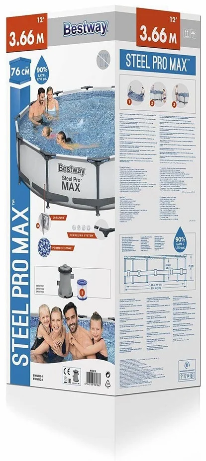 Бассейн каркасный Bestway 56416T 366 см белый - ForteMarket Бассейн каркасный Bestway 56416T 366 см белый купить,0