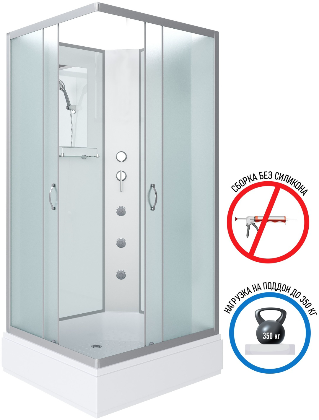 Кабина душевая Niagara NG-33984-14QBKG 90х80х215см купить,NaN