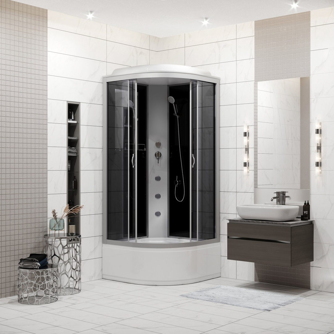Кабина душевая Niagara NG-2508-14G 90х90х215см купить,NaN