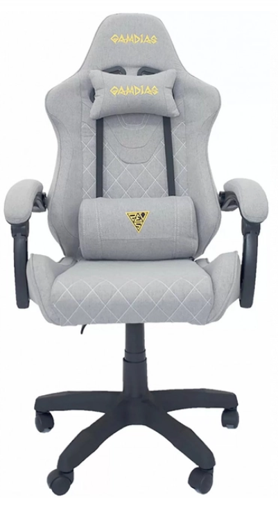 Кресло игровое Gamdias Zelus E2 Weave ZELUS E2 Weave L LG Grey серое