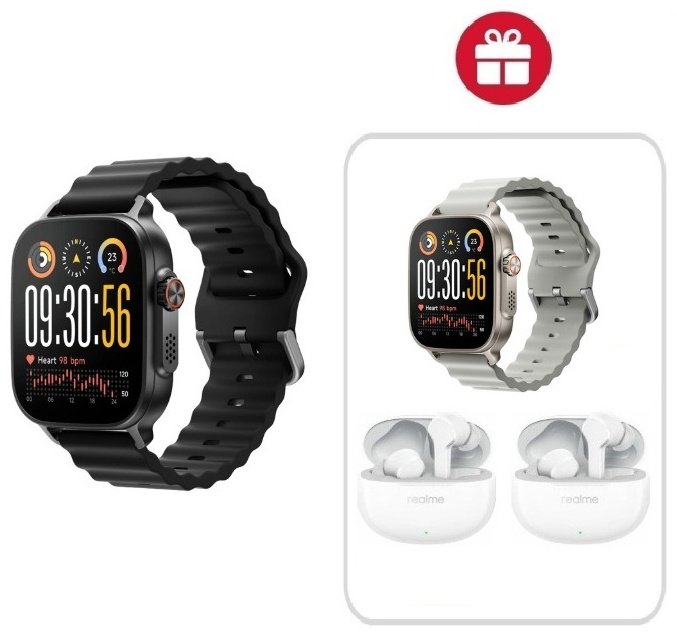 Смарт-часы Realme WATCH 5 50 мм черный + подарок
