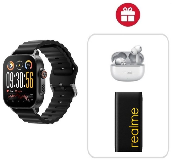 Смарт-часы Realme WATCH 5 50 мм черный + подарок