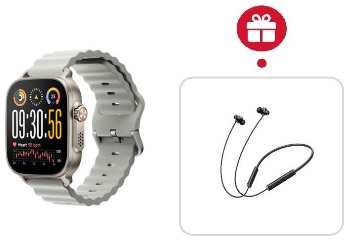 Смарт-часы Realme WATCH 5 50 мм серебристый-серый + подарок