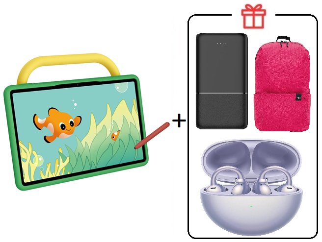 Планшет Huawei MatePad SE Kids Edition 11 дюйм 4 Гб/128 Гб зеленый + подарок купить,NaN