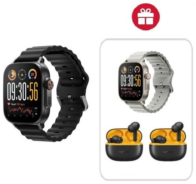 Смарт-часы Realme WATCH 5 50 мм черный + подарок