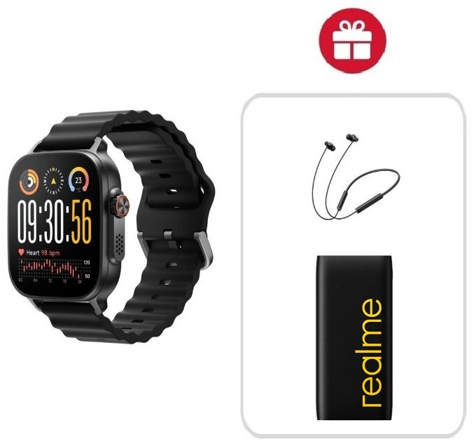 Смарт-часы Realme WATCH 5 50 мм черный + подарок