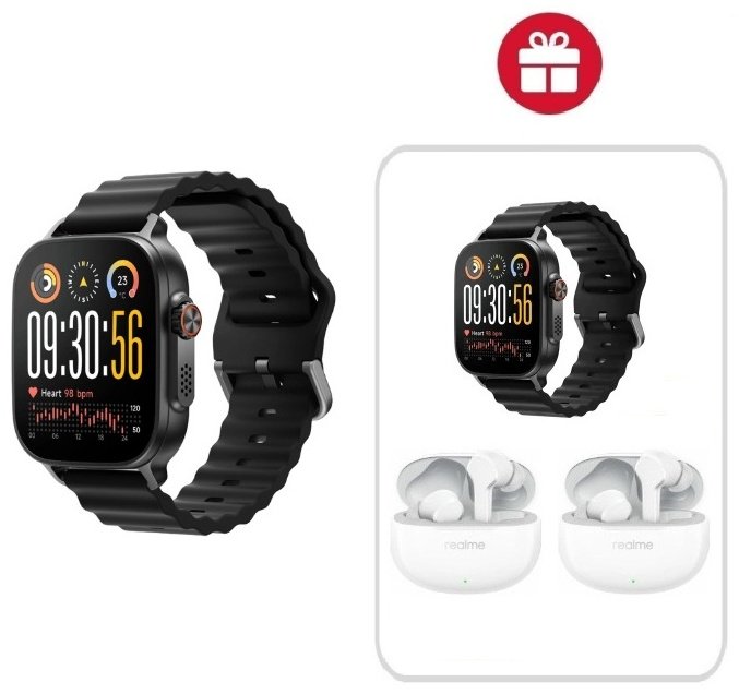 Смарт-часы Realme WATCH 5 50 мм черный + подарок