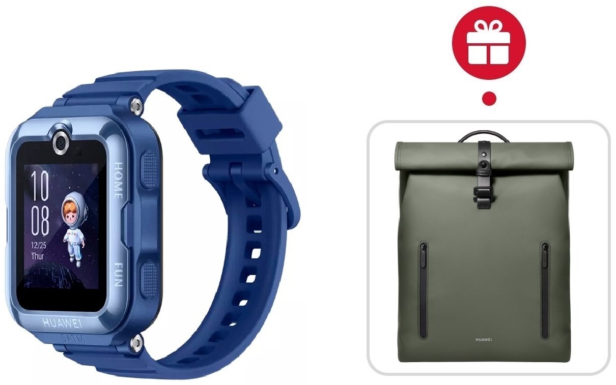 Смарт-часы Huawei WATCH KIDS 4 Pro 36 мм синий-синий + подарок купить,NaN