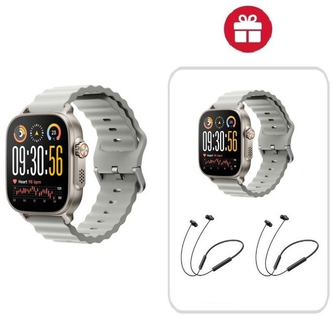 Смарт-часы Realme WATCH 5 50 мм серебристый-серый + подарок