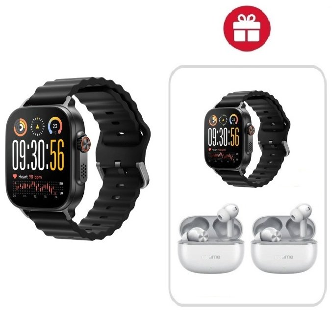 Смарт-часы Realme WATCH 5 50 мм черный + подарок