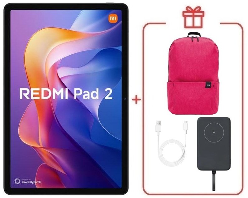 Планшет Xiaomi Redmi Pad 2 11 дюйм 8 Гб/256 Гб серый + подарок