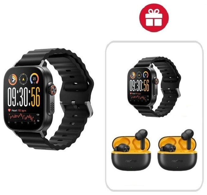 Смарт-часы Realme WATCH 5 50 мм черный + подарок