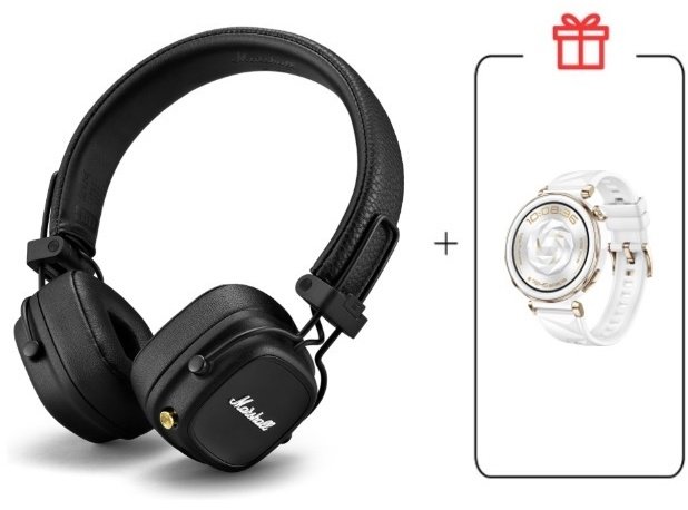 Наушники Marshall Major IV + Huawei Watch GT 5 Pro 41мм белый черный купить,NaN