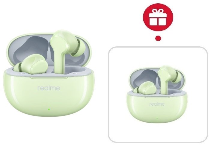 Наушники Realme T110 зеленый + Realme T110 зеленый купить,NaN