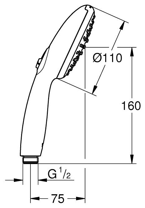 Лейка Grohe Tempesta 27923003 110 8.7 л/мин хром