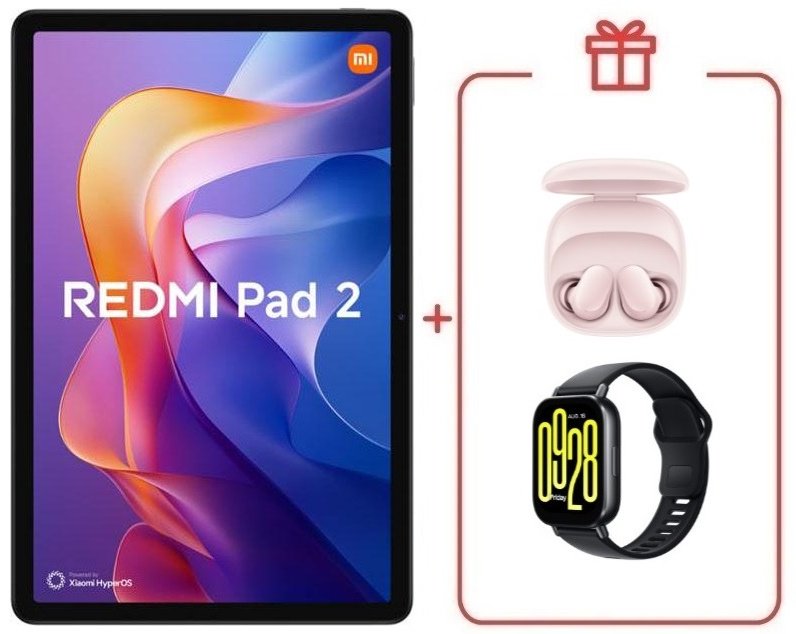 Планшет Xiaomi Pad 2 11 дюйм 4 Гб/128 Гб серый + подарок