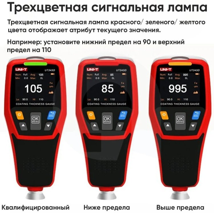 Вихретоковый толщиномер UNI-T UT343D купить,NaN