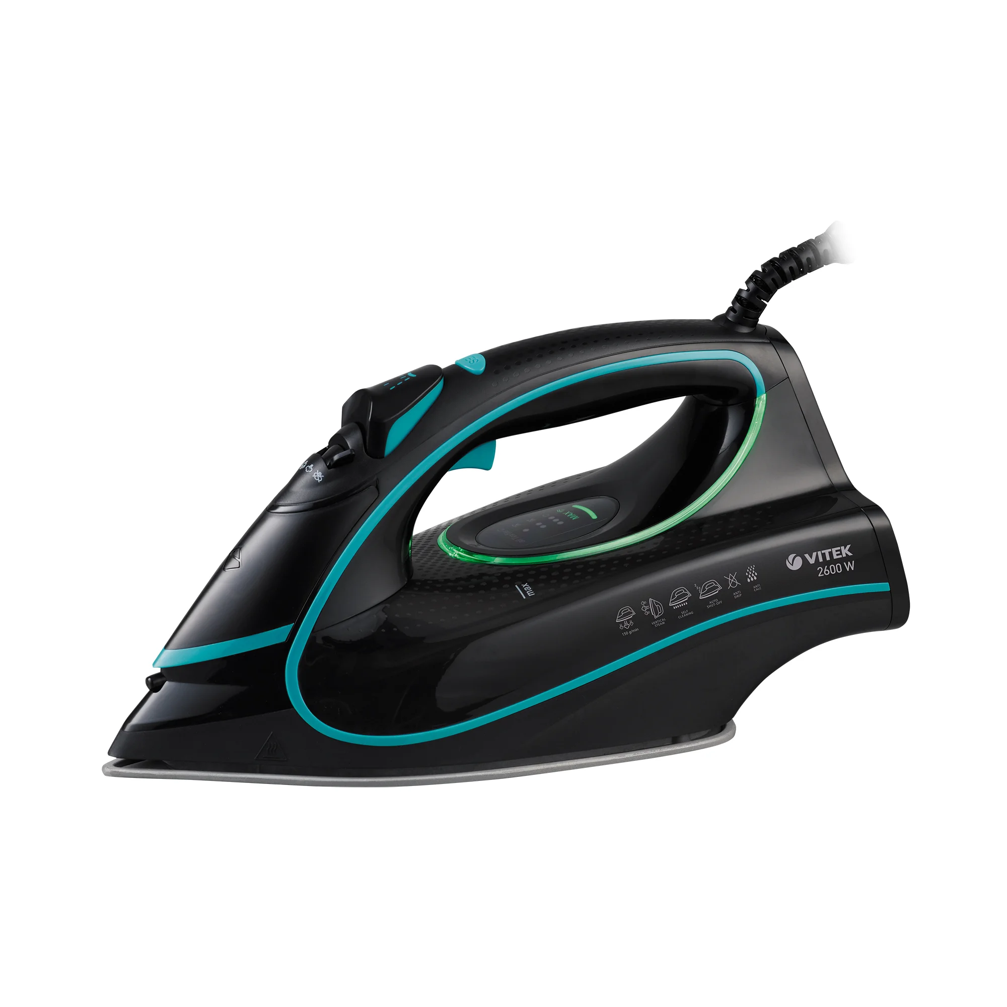 Утюг Vitek VT-8359 черно-бирюзовый купить,0