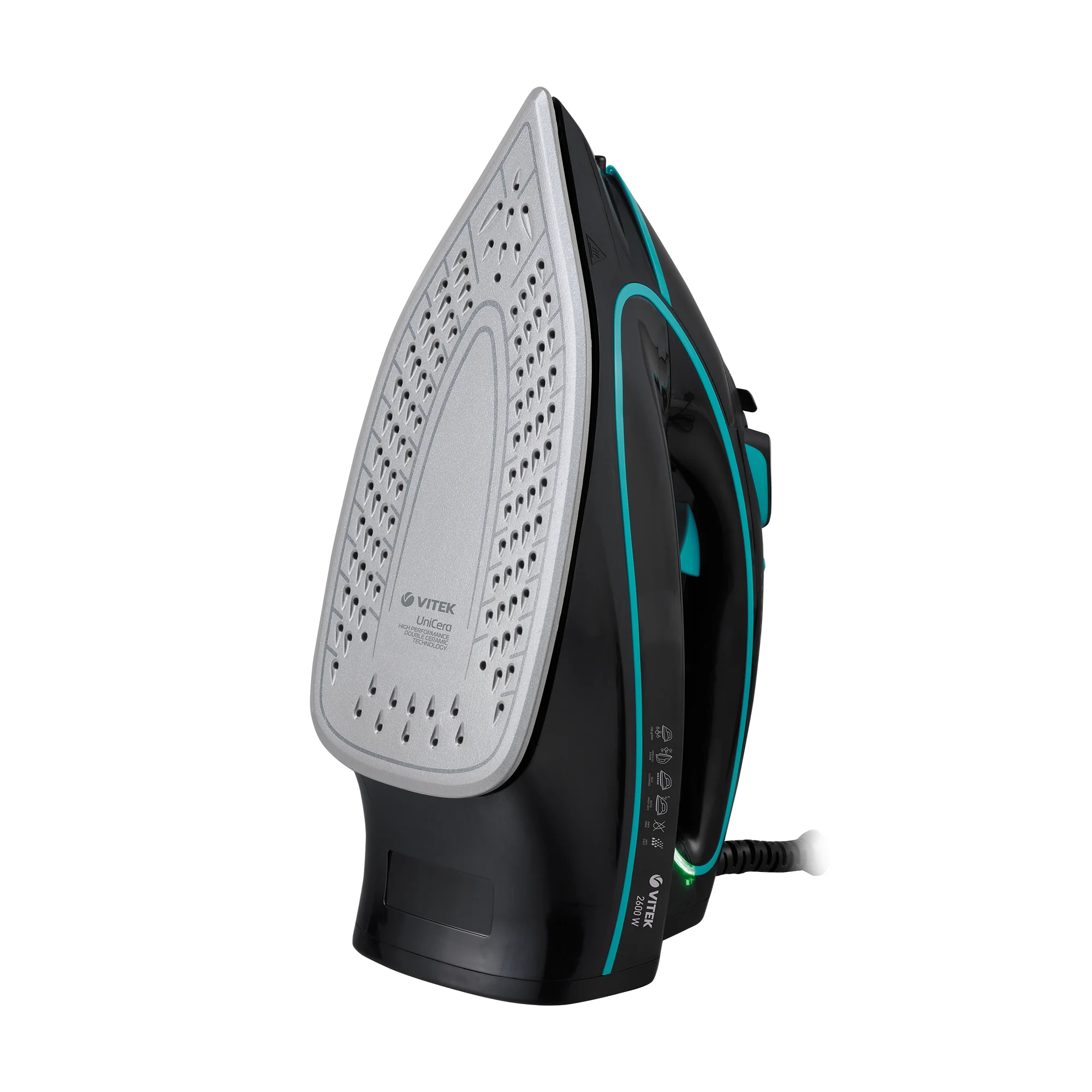 Утюг Vitek VT-8359 черно-бирюзовый купить,0