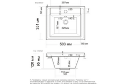 Раковина Madera Alice 50 белый