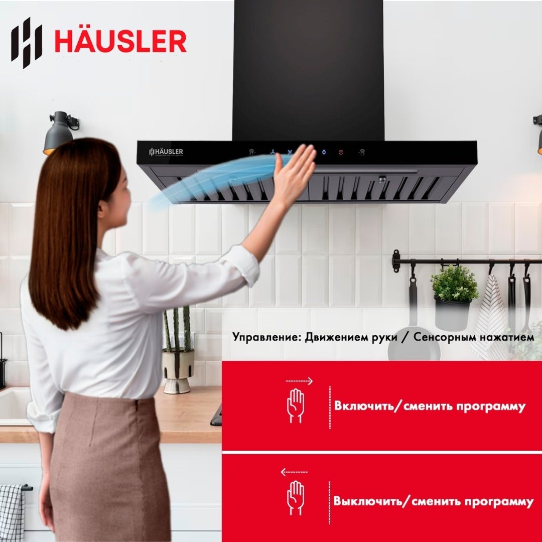 Вытяжка HAUSLER HLS-60DG650 черный