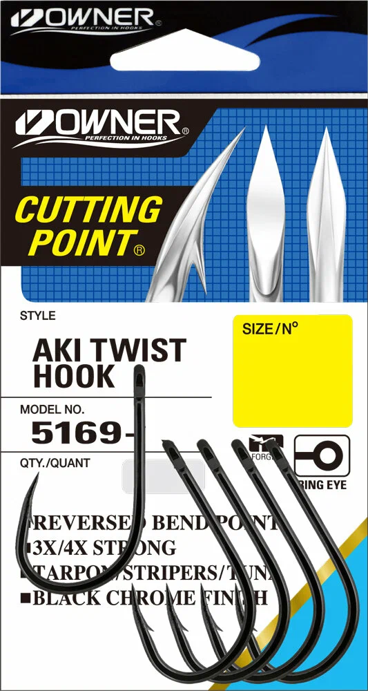 Крючки для рыбалки Owner Aki Twist BC №4/0 5шт