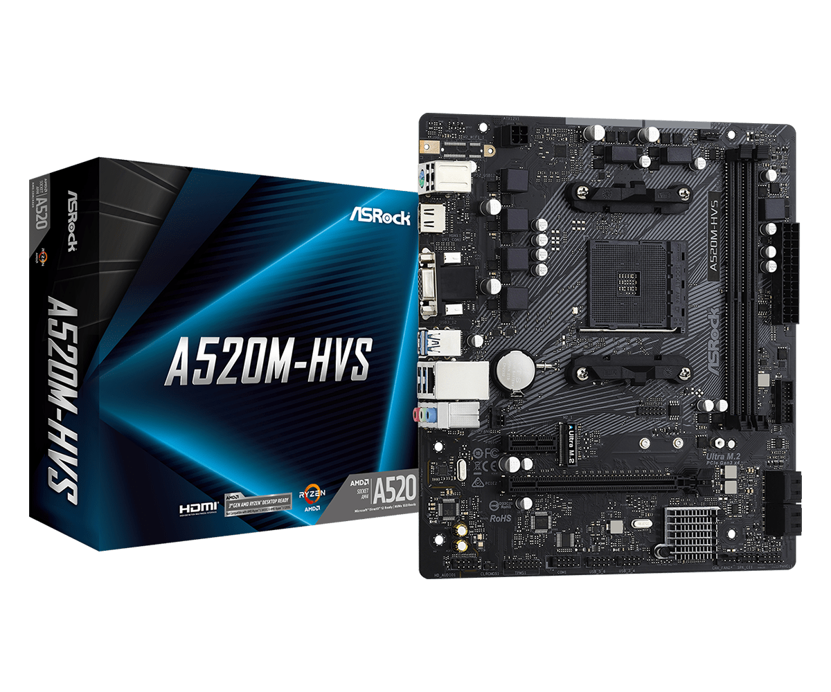 Материнская плата ASRock A520M-HVS купить,0